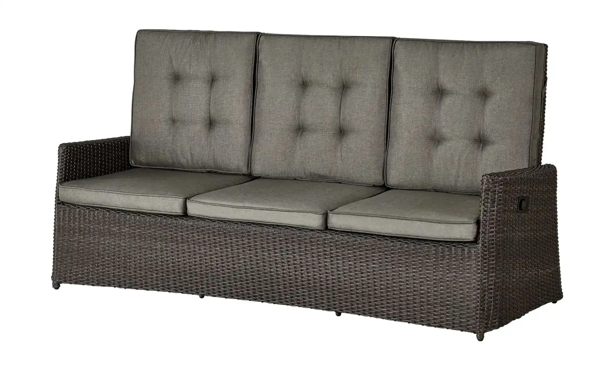 a casa mia Garten-Sofa  3-Sitzer  Padua , grau , Maße (cm): B: 211 H: 106 T: 80.0