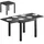Outsunny Gartentisch Ausziehbar 80/160 x 75 cm Schwarz/Grau