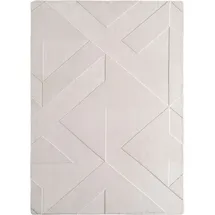 KADIMA DESIGN Teppich Waschbar Geometrisch Modern Esszimmer Flur Creme 140x200 cm OEKO-TEX Fußbodenheizung geeignet Gekettelt – LAVAREDO von Kadima Design