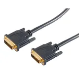 S-Impuls DVI Verbindungskabel DVI-D Stecker 24+1 7,5 m Schwarz