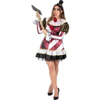 Funidelia | Sexy HorrorClown Kostüm Premium für Damen Clowns, Killer Clown, Halloween, Horror - Kostüm für Erwachsene & Verkleidung für Partys, Karneval & Halloween - Größe XL - Granatfarben