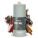 Microplane Gewürzmühle Salbei Grün | Manuelle Mühle mit rasiermesserscharfer Edelstahlklinge | Reibt Muskatnuss, Zimt, Tonkabohne, LangenPfeffer, Nüsse & mehr