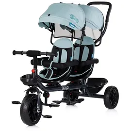 Chipolino Dreirad Hip Hop, zwei Kinder, bis 40 kg, Sitze 360° drehbar hellblau