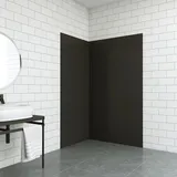 100x90x210cm Stein Anthrazit Duschrückwand Alu Duschrückwände Fliesenersatz Ecklösung Duschabtrennung