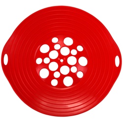 culinario Überkochschutz, (Set, 2-tlg), Universaldeckel zum Schutz vor dem Überkochen für Töpfe von Ø 16 - 28 cm 2 Stück rot rot
