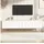 Okwish TV-Schrank Lowboard 190x40x51 cm Weiß/Gold Spanplatte