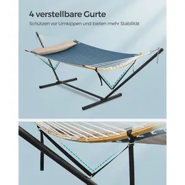 Songmics Hängematte mit Gestell 200 x 100 cm Blau