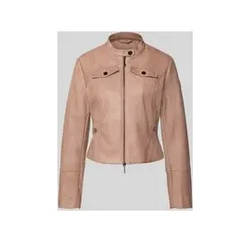 Amber & June Slim Fit Jacke in Leder-Optik, Rose, 34