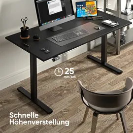 ONKRON Höhenverstellbarer Schreibtisch schwarz