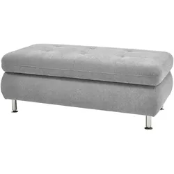 Lounge Collection Fußablage mit Stauraum Liora , grau , Maße (cm): B: 129 T: 64.0