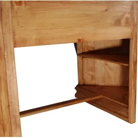 MiaMöbel Mexico Eck-Schreibtisch Massivholz Pinie Mexiko Möbel Mexikanisch