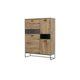 Uno Vitrine New York ¦ holzfarben ¦ Maße (cm): B: 110 H: 148 T: 38.0