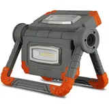 REV Ritter LED-Arbeitsleuchte Flex Power 20 W Akku mit Powerbank inkl. USB-Kabel Grau-Orang
