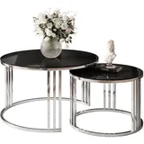 lookway LORI Schwarz/ Silber Glas 70 x 48 cm