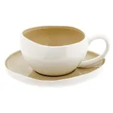 Almina Wave Cream Kaffeeservice 12-tlg. beige/weiß