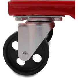BITUXX 4 Stück Rangierhilfen Rangierroller Rangierheber Wagenheber Roller belastbar bis 450 kg pro Rangierroller Rot