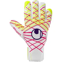 Uhlsport Prediction Absolutgrip Mike Maignan Hn Torwarthandschuhe weiß/pink/fluo gelb/lila 9