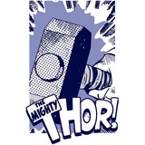 KOMAR Wandbild Thor Mjölnir - Größe: 50 x 70 cm -Marvel, Kinderzimmer, Wandgestaltung, Bild