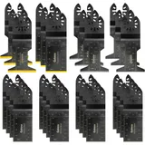28 Tlg Multitool Sägeblätter Holz Set, 6 Oszillierende Multitool Sägeblätter Titanium, Quick Release Oszillierendes Multifunktionswerkzeug Kompatibel mit Fein Multimaster Porter Rockwell Cable Bosch