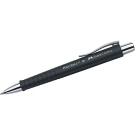 Faber-Castell POLY BALL M schwarz matt, Schreibfarbe: blau, 1 St.