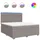 vidaXL Boxspringbett mit Matratze Taupe 180x200 cm Stoff