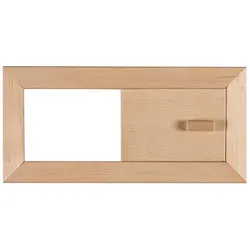 Erle Lüftungsschieber für die Sauna, Länge: 282 mm, Breite: 133 mm