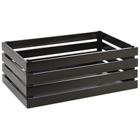 APS Holzbox -SUPERBOX-, 55,5 x 35 cm, H: 20 cm, Akazienholz, schwarz, passend zu GN 1/1
