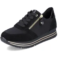 REMONTE Damen D1316 Sneaker, schwarz, 36 EU