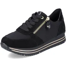 REMONTE Damen D1316 Sneaker, schwarz, 36 EU