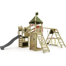 FATMOOSE Spielturm RiverRun mit SurfSwing Anthrazit