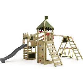 FATMOOSE Spielturm RiverRun mit SurfSwing Anthrazit
