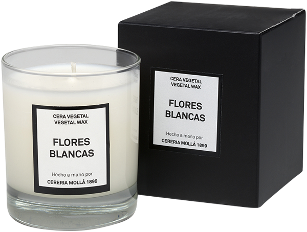 Cereria Molla Flores Blanca Vegane Wachskerze Glas - 0.23 kg