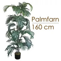 Decovego Kunstpalme Palme Palmfarn Kunstpflanze Kunstbaum Künstliche Pflanze 160