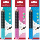 Faber-Castell Bleistift Jumbo Grip Two Tone 2 St. Schwarz
