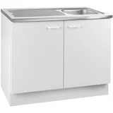 Menke Unterschrank Spülenunterschrank 100 x 85 x 60 cm Weiß