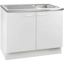 Menke Unterschrank Spülenunterschrank 100 x 85 x 60 cm Weiß