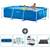 Intex Rahmenschwimmbecken rechteckig – 260x160x65 cm – Zubehör CB62 Blau No Size