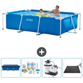 Intex Rahmenschwimmbecken rechteckig – 260x160x65 cm – Zubehör CB62 Blau No Size