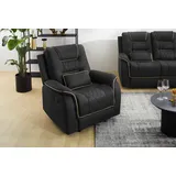 Jockenhöfer Gruppe Sessel »Nevada, mit Liegefunktion« durch halbautomatische Relaxfunktion, TTFK-Polsterung, schwarz