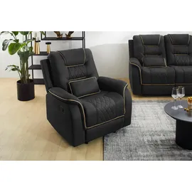 Jockenhöfer Gruppe Sessel »Nevada, mit Liegefunktion« durch halbautomatische Relaxfunktion, TTFK-Polsterung, schwarz