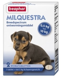 Beaphar Milquestra Ontwormingsmiddel kleine hond en puppy  6 tabletten