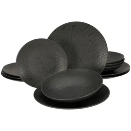 CreaTable Serie Schiefer Black Tafelservice 12-tlg. schwarz