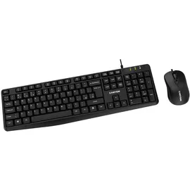 Canyon Tastatur und Maus SET-1, Kabelgebunden, DE-Layout Spritzwassergeschützt, USB-A-Anschluss, Mausauflösung - 1600 DPI