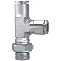 Riegler T-Steckverschr., L-Form, drehbar, G 3/8 a., Schlauch- Ø8, ES
