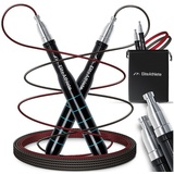 EliteAthlete EliteAthlete® Springseil Erwachsene - Speed Rope mit Ersatzseil - Profi Kugellager - Skipping Rope - Jump Rope - Fitness Crossfit Boxen - Sprungseil Erwachsener inkl. Seilschoner + Tasche