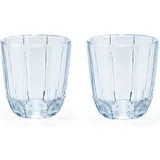 Holmegaard Lily Wasserglas 32 cl Blue iris, Trinkgläser, Blau
