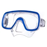 SALVAS Tauchermaske, Schnorchelmaske für Kinder DOMINO, gelb, blau, pink