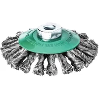 Lessmann Kegelbürste D.115mm M14 Drahtstärke 0,5mm VA-Stahldraht 12mm 15000min-1
