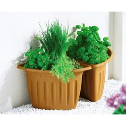 10x Eck-Blumentopf Terrakotta Pflanztopf Blumenkübel Pflanzkübel Pflanzgefäß Terrakotta