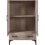 [en.casa] Vitrinenschrank Søndersø 70x31x115 cm Sonoma-Eichenoptik